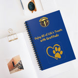 Enjoy All of Life's Treats with Gratitude Blue Spiral Notebook - Ruled Line