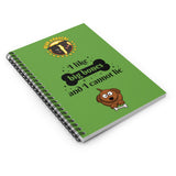 I Love Big Bones and I Cannot Lie Green Spiral Notebook - Ruled Line