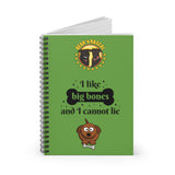 I Love Big Bones and I Cannot Lie Green Spiral Notebook - Ruled Line