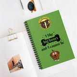 I Love Big Bones and I Cannot Lie Green Spiral Notebook - Ruled Line