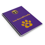 Love Unconditionally Purple Spiral Notebook - Ruled Line