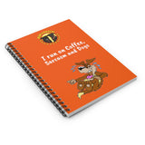 I Run on Coffee, Sarcasm and Dogs Orange Spiral Notebook - Ruled Line