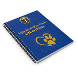 Enjoy All of Life's Treats with Gratitude Blue Spiral Notebook - Ruled Line
