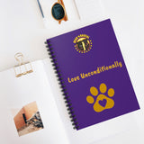 Love Unconditionally Purple Spiral Notebook - Ruled Line