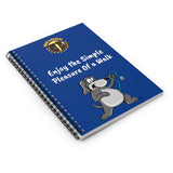 Enjoy the Simple Pleasure of a Walk Blue Spiral Notebook - Ruled Line