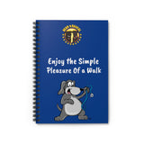 Enjoy the Simple Pleasure of a Walk Blue Spiral Notebook - Ruled Line