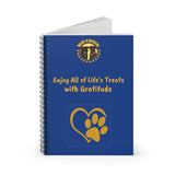 Enjoy All of Life's Treats with Gratitude Blue Spiral Notebook - Ruled Line