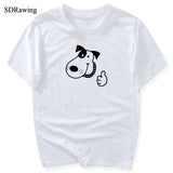 Thumbs Up Dog Cotton Women's Tee Funny T-shirt 6 colors