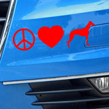 Peace Love Dog  Vinyl Car Decal / Sticker