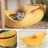 Banana Cat Bed Cozy Cute Banana Puppy Cushion Kennel