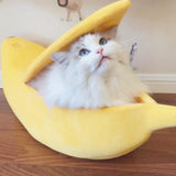 Banana Cat Bed Cozy Cute Banana Puppy Cushion Kennel