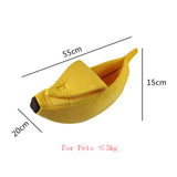 Banana Cat Bed Cozy Cute Banana Puppy Cushion Kennel