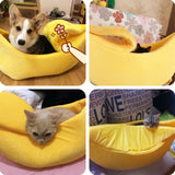 Banana Cat Bed Cozy Cute Banana Puppy Cushion Kennel