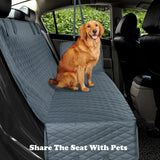 Dog Car Seat Cover with Mesh Waterproof Pet Carrier Car Rear Back Seat Mat Hammock Cushion Protector With Zipper And Pockets