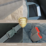 Dog Car Seat Cover with Mesh Waterproof Pet Carrier Car Rear Back Seat Mat Hammock Cushion Protector With Zipper And Pockets