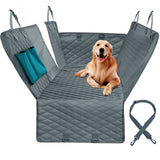 Dog Car Seat Cover with Mesh Waterproof Pet Carrier Car Rear Back Seat Mat Hammock Cushion Protector With Zipper And Pockets