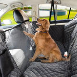 Dog Car Seat Cover with Mesh Waterproof Pet Carrier Car Rear Back Seat Mat Hammock Cushion Protector With Zipper And Pockets