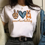 Peace Love Dogs Fashion T-shirt Fashion Women